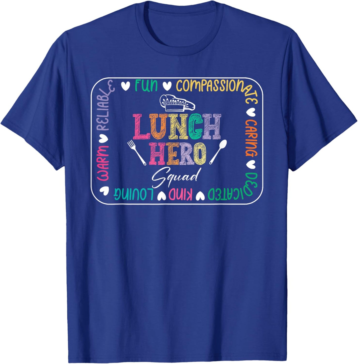 Cute Lunch Hero Squad Funny School Cafeteria Worker Cooking T-Shirt - T-Shirt | Royal