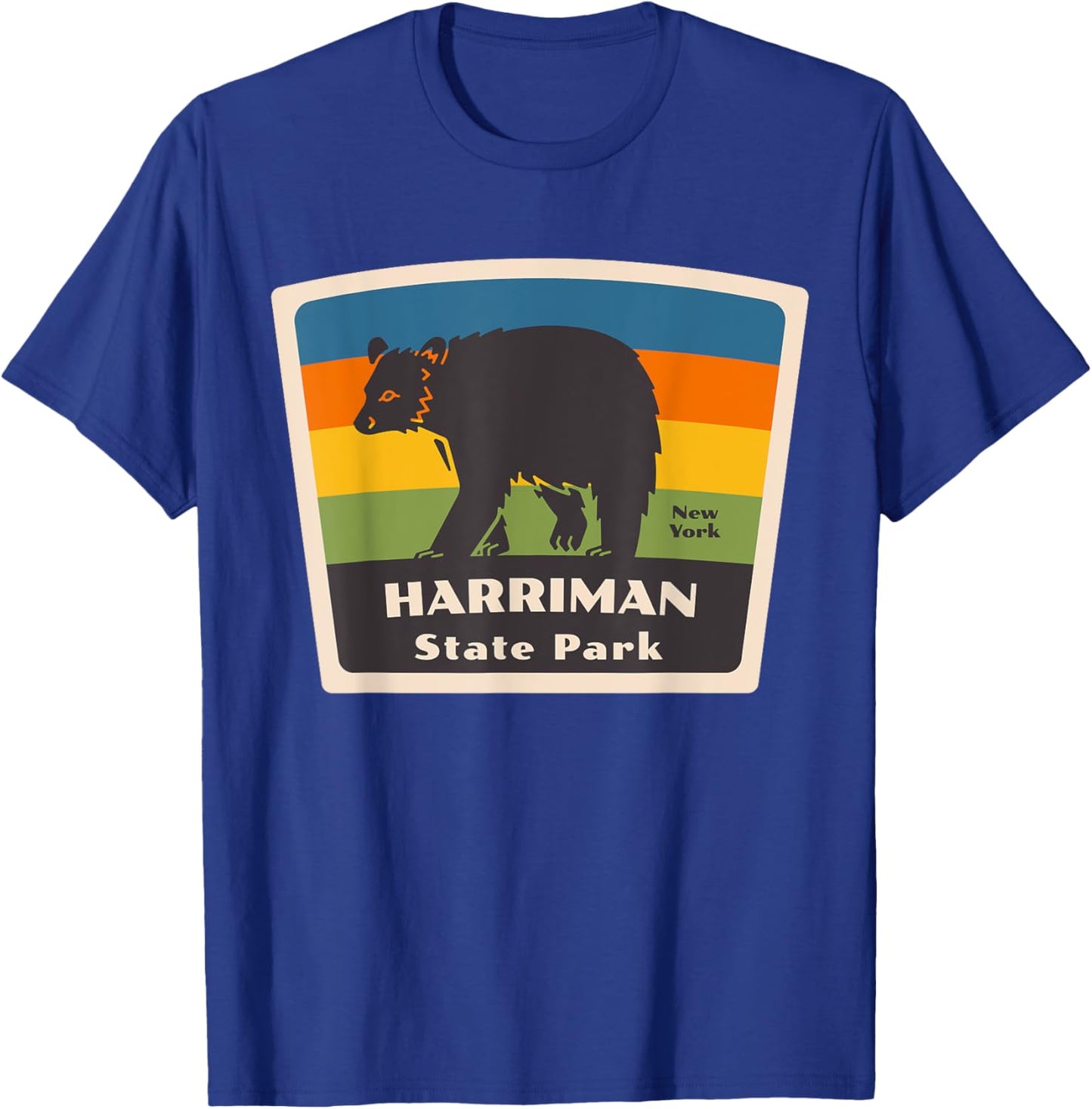 Harriman State Park New York Bear NY Souvenir Vacation T-Shirt - T-Shirt | Royal