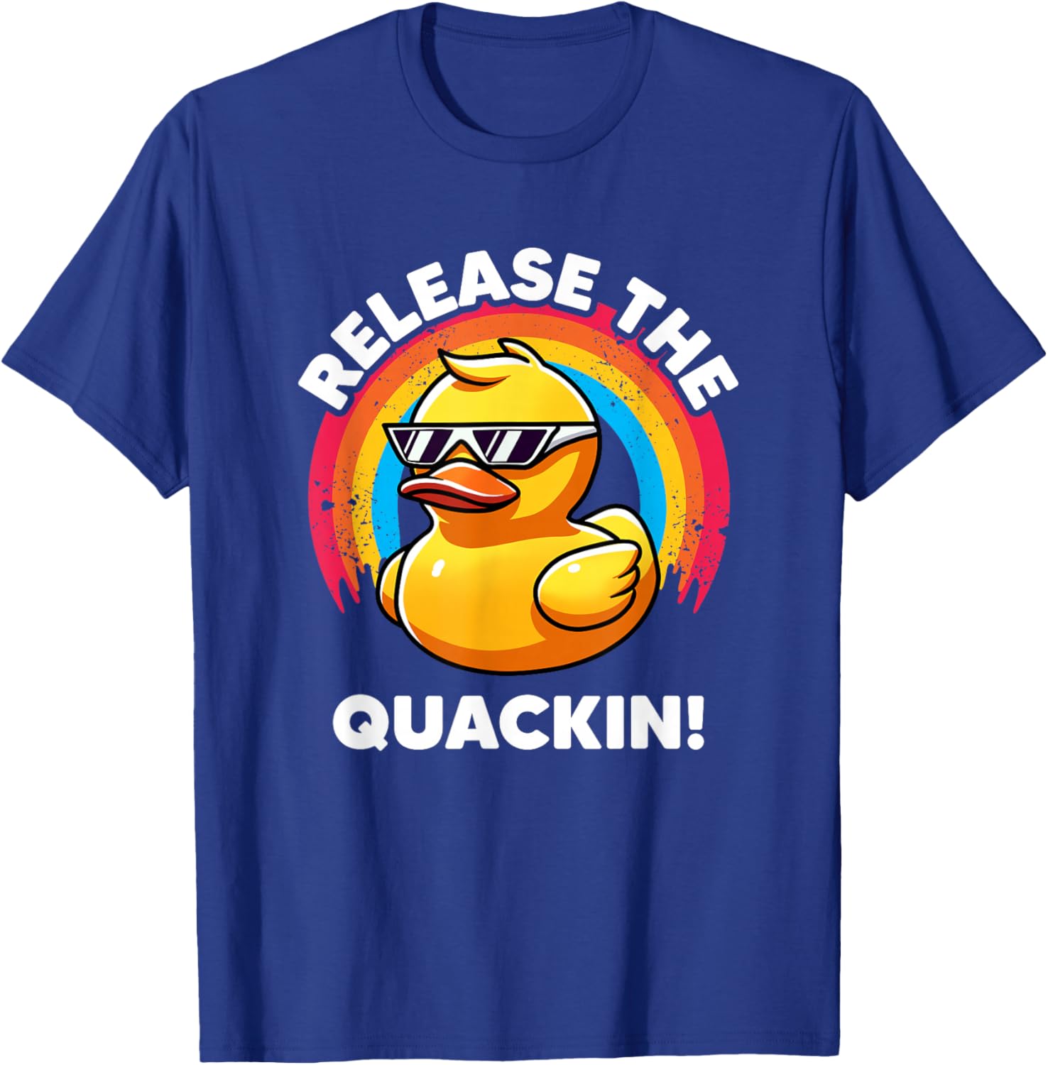 Release The Quackin I Love Duck Lovers Funny Yellow Duck T-Shirt - T-Shirt | Royal