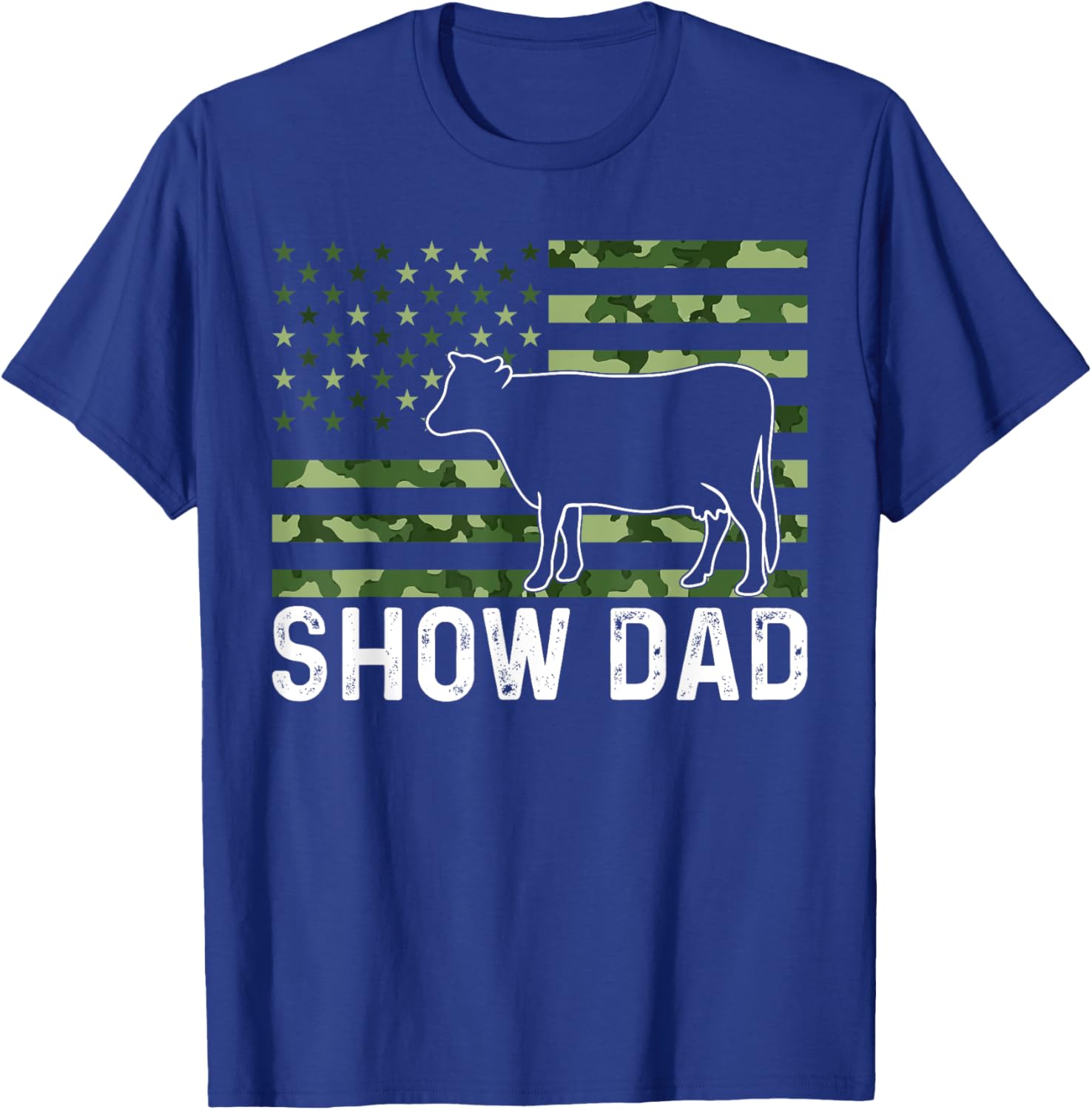Livestock Show Steer Show Dad T-Shirt - T-Shirt | Royal