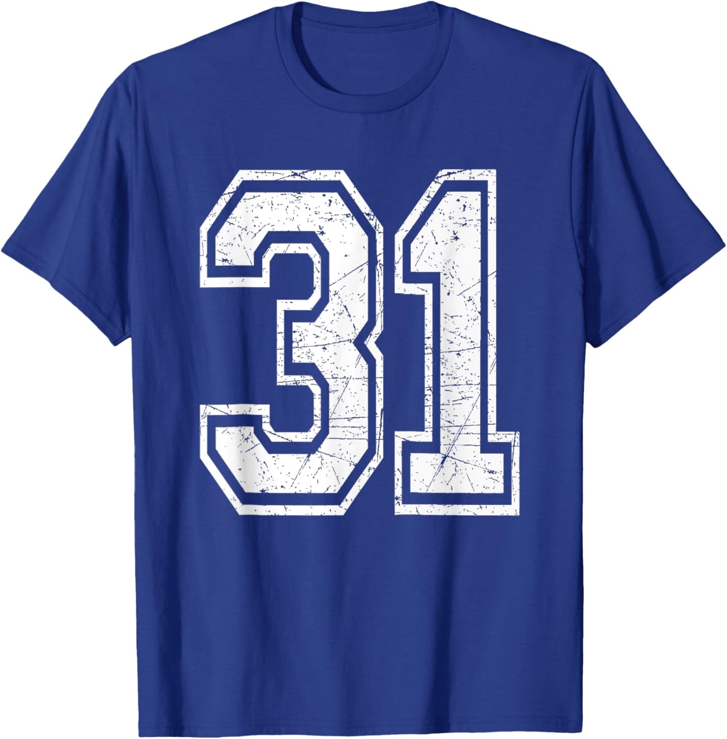 Number 31 Varsity Sports Team Jersey 31st Birthday T-Shirt - T-Shirt | Royal