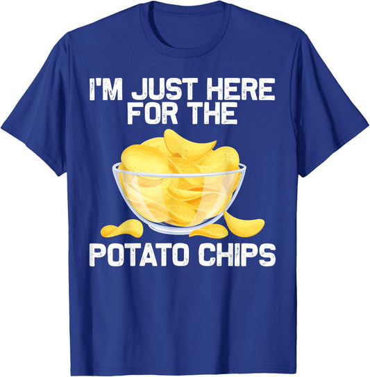 Cool Potato Chips Art Women Kids Potato Chips Lover T-Shirt - T-Shirt | Royal