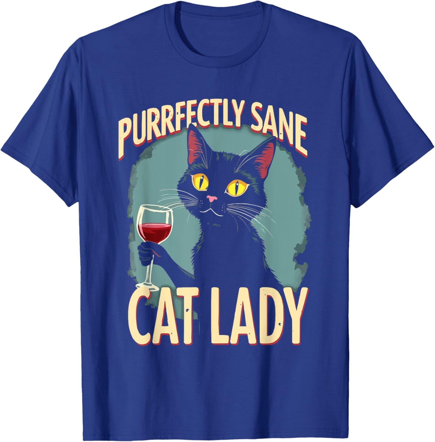 Wine Cat Owner Kitty Meow Alcohol Drinking Winemaker T-Shirt - T-Shirt | Royal
