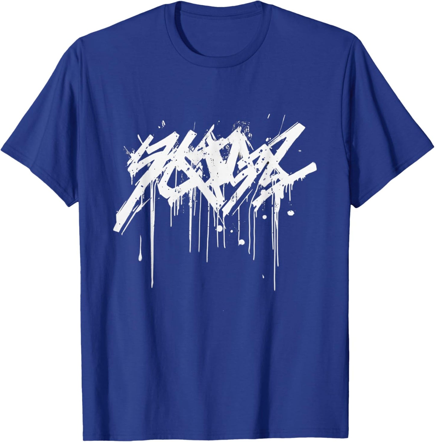 White Spray Paint Graffiti Graphic - Abstract Graffiti T-Shirt - T-Shirt | Royal