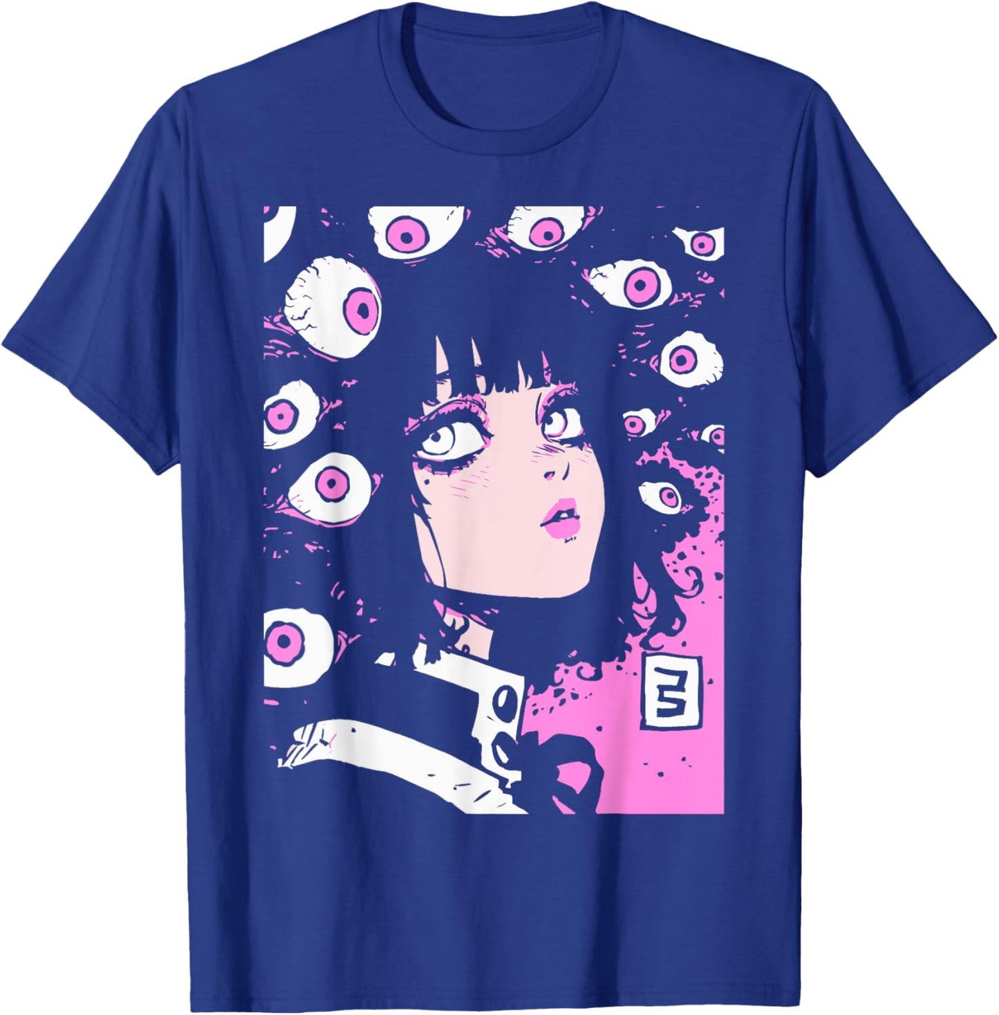 Horror Anime Manga | Japan Japanese Creepy Kawaii Goth T-Shirt - T-Shirt | Royal