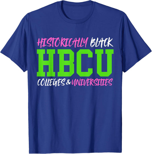 HBCU Pink And Green Historically Black College University T-Shirt - T-Shirt | Royal