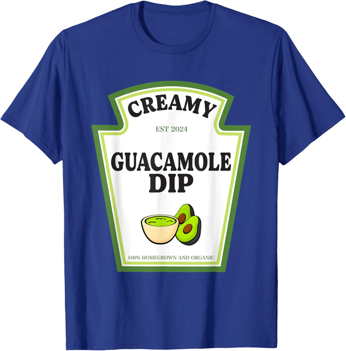 Creamy Guacamole Dip Condiment Costume Party Matching T-Shirt - T-Shirt | Royal