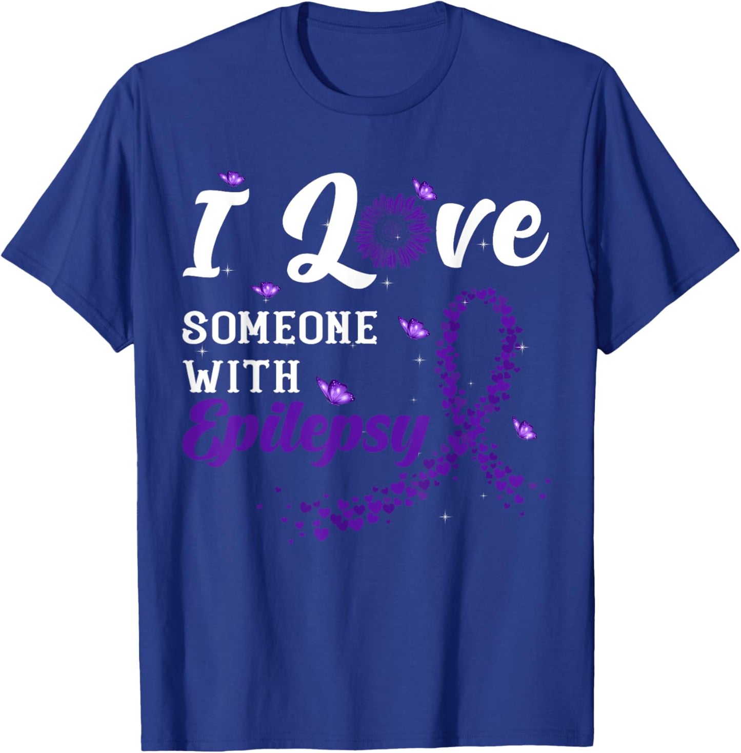 I Love Someone With Epilepsy Awareness Day Warrior Fighter T-Shirt - T-Shirt | Royal