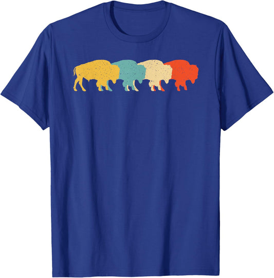 Cool Bison Design Women Kids Buffalo Bison Lovers T-Shirt - T-Shirt | Royal