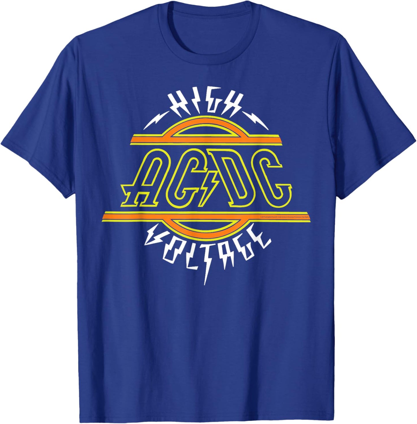 AC/DC - High Voltage Lightning T-Shirt - T-Shirt | Royal