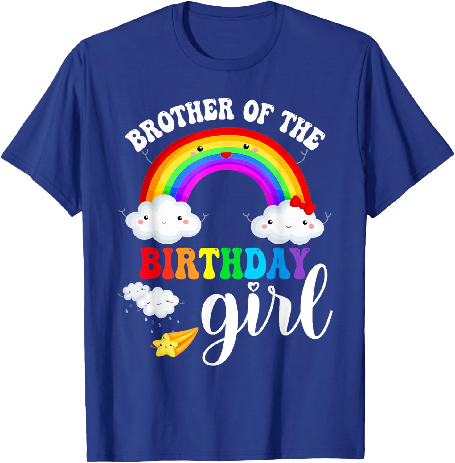 Brother of The Birthday Girl Rainbow B-Day Matching Family T-Shirt - T-Shirt | Royal