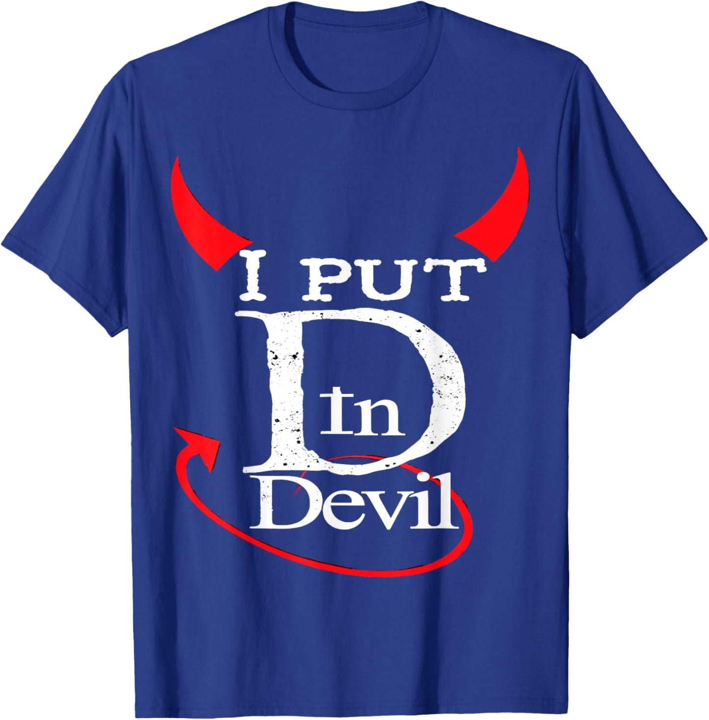I Put D In Devil Funny Halloween Matching Couple Costume T-Shirt - T-Shirt | Royal