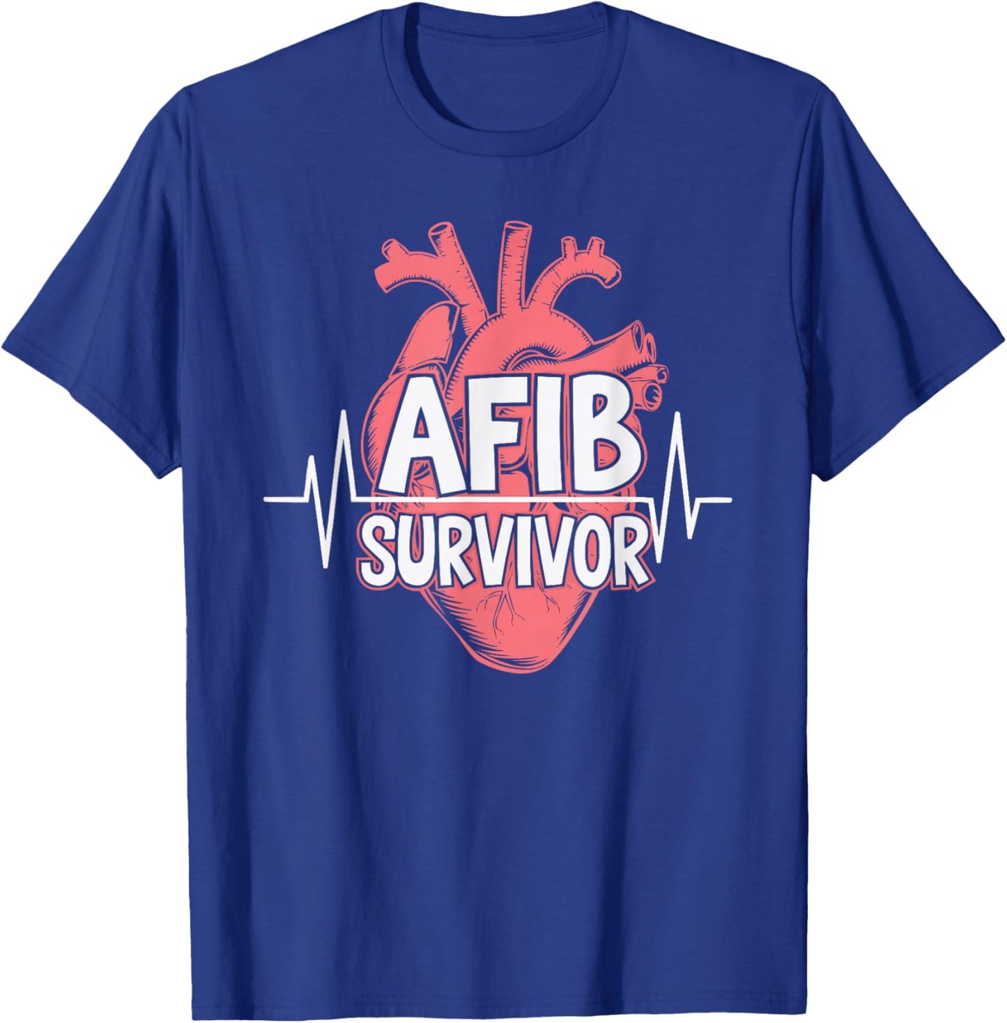 Atrial Fibrillation Medical Heart Disease Arrhythmia T-Shirt - T-Shirt | Royal
