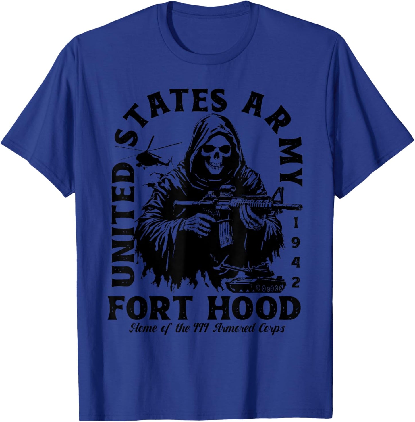 Fort Hood US Military Base Texas TX Ft Hood Veteran Vintage T-Shirt - T-Shirt | Royal