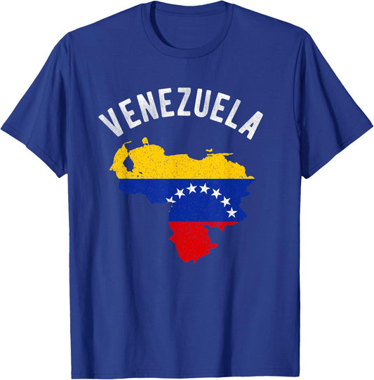 Venezuela Map Patriotic Pride Venezuelan Citizen Patriot T-Shirt - T-Shirt | Royal
