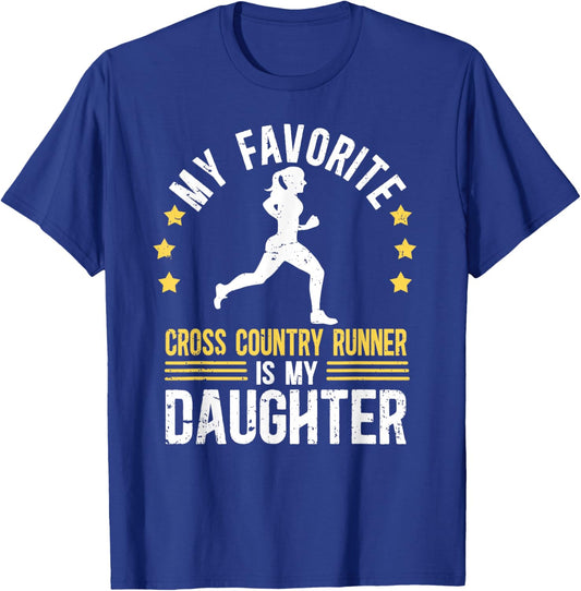 My Favorite Cross Country Runner Dad Cross Country Dad T-Shirt - T-Shirt | Royal