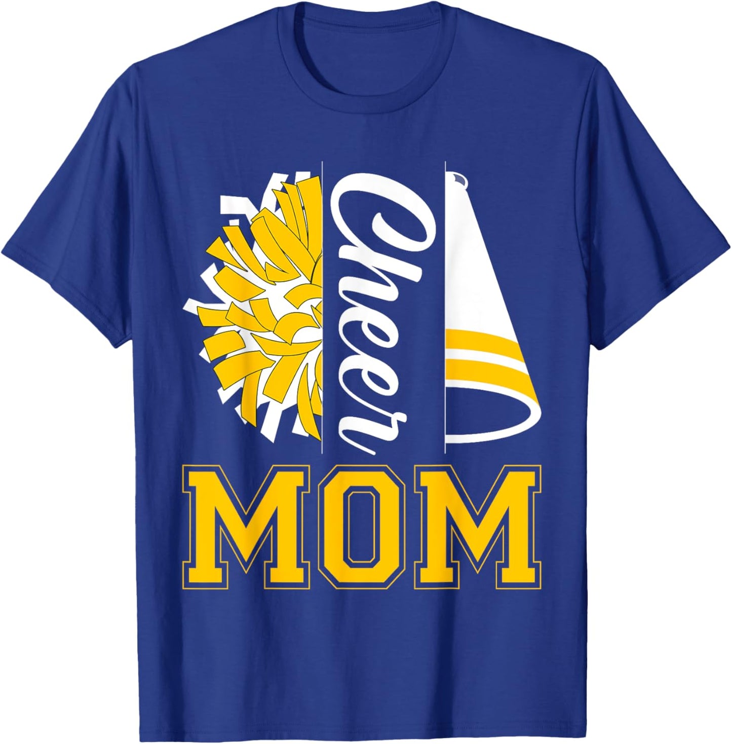 Vintage Cheer Mom Proud Cheerleader Mama Mother Women T-Shirt - T-Shirt | Royal