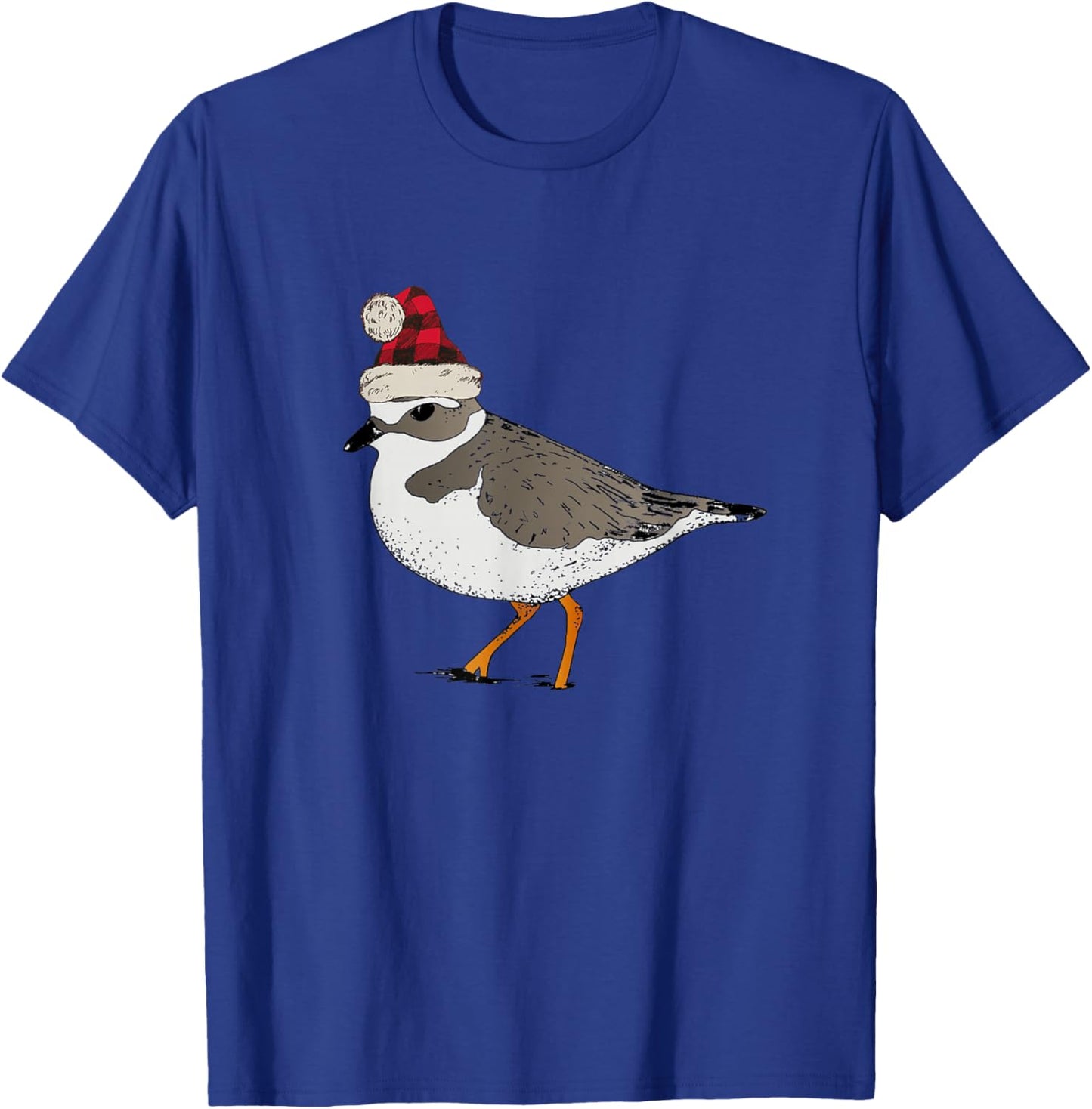 Piping Plover Christmas Shorebird Holiday Bird Birding T-Shirt - T-Shirt | Royal