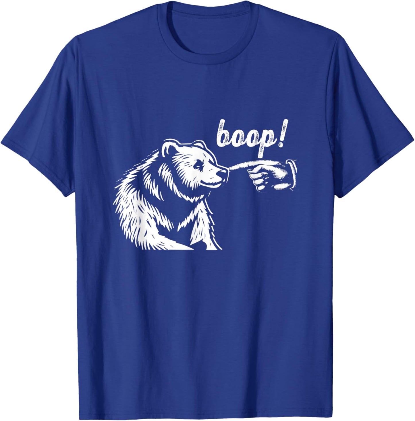 Boop Bear Funny Hand Touch Bear Nose Wildlife Animal Meme T-Shirt - T-Shirt | Royal