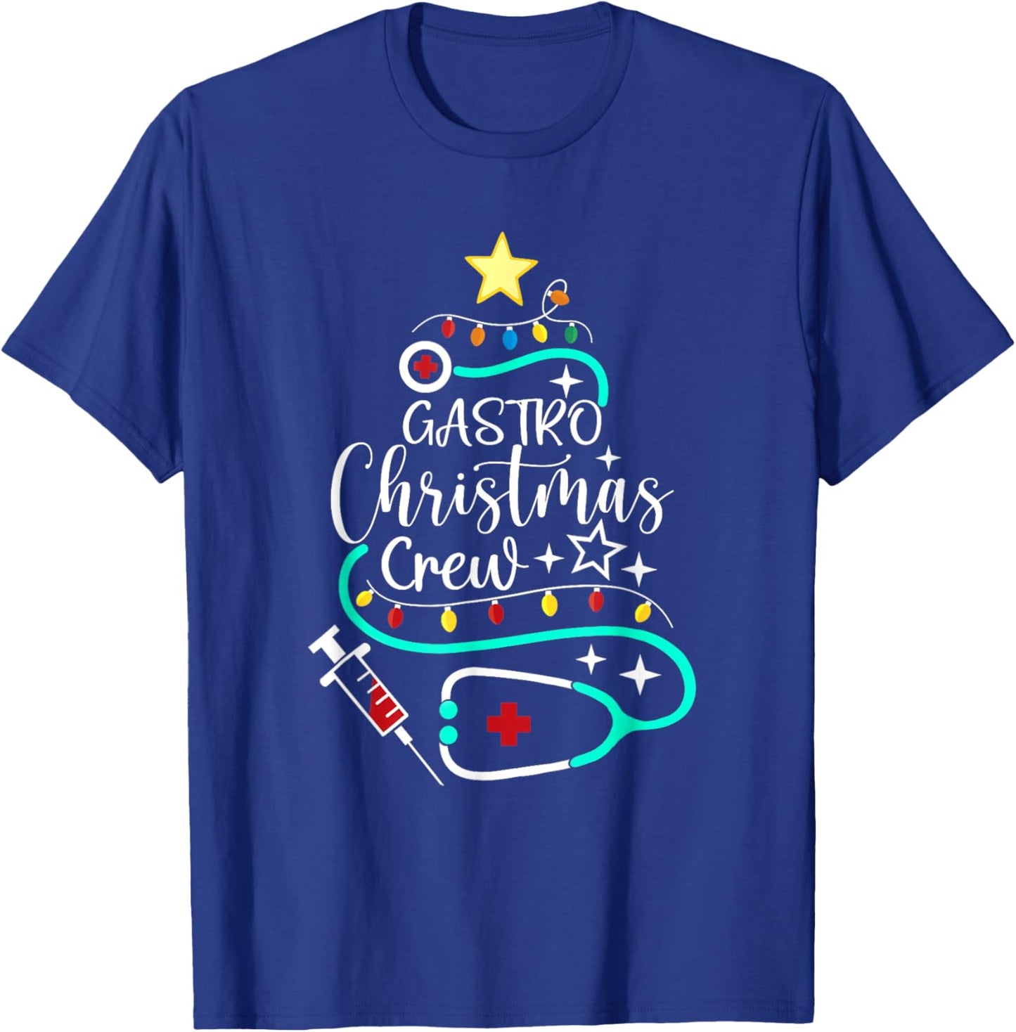 Gastro Christmas Crew Gastroenterology Nurse Endoscopy Techs T-Shirt - T-Shirt | Royal