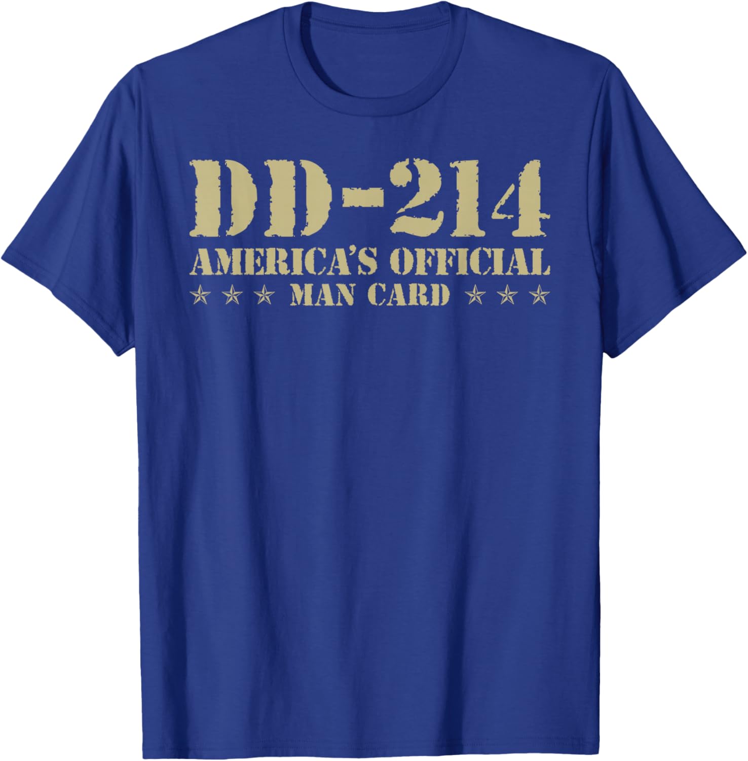 DD-214 America's Official Man Card Veteran Day Retro Army T-Shirt - T-Shirt | Royal