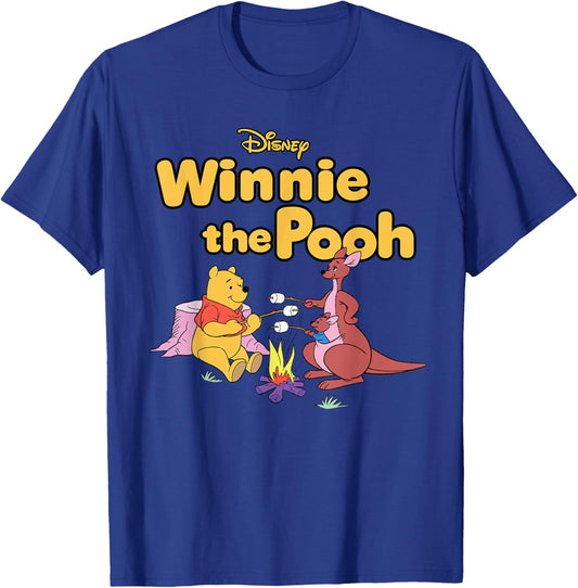 Disney Winnie the Pooh Kanga and Roo Camping Marshmallows T-Shirt - T-Shirt | Royal