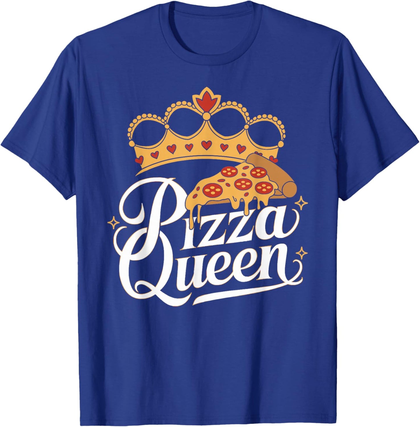 Pizza Queen Girl Loves Pizza Funny Pizza Maker Baker T-Shirt - T-Shirt | Royal