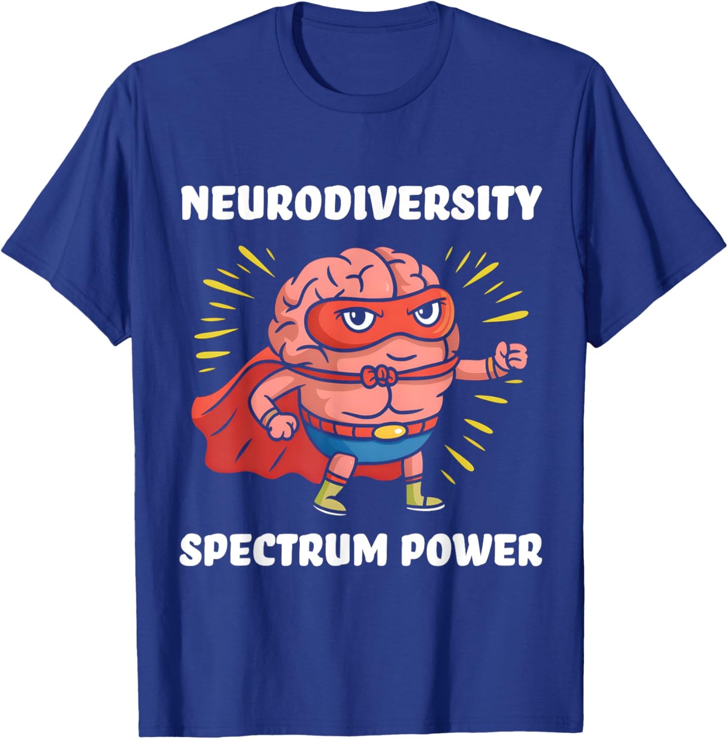 Neurodiversity Spectrum Power ASD Hero ADHD Brain Autism T-Shirt - T-Shirt | Royal