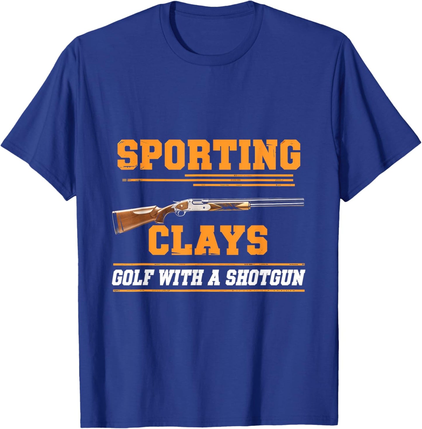 Sporting Clays Clay Golf Shotgun Shooting Sports T-Shirt - T-Shirt | Royal