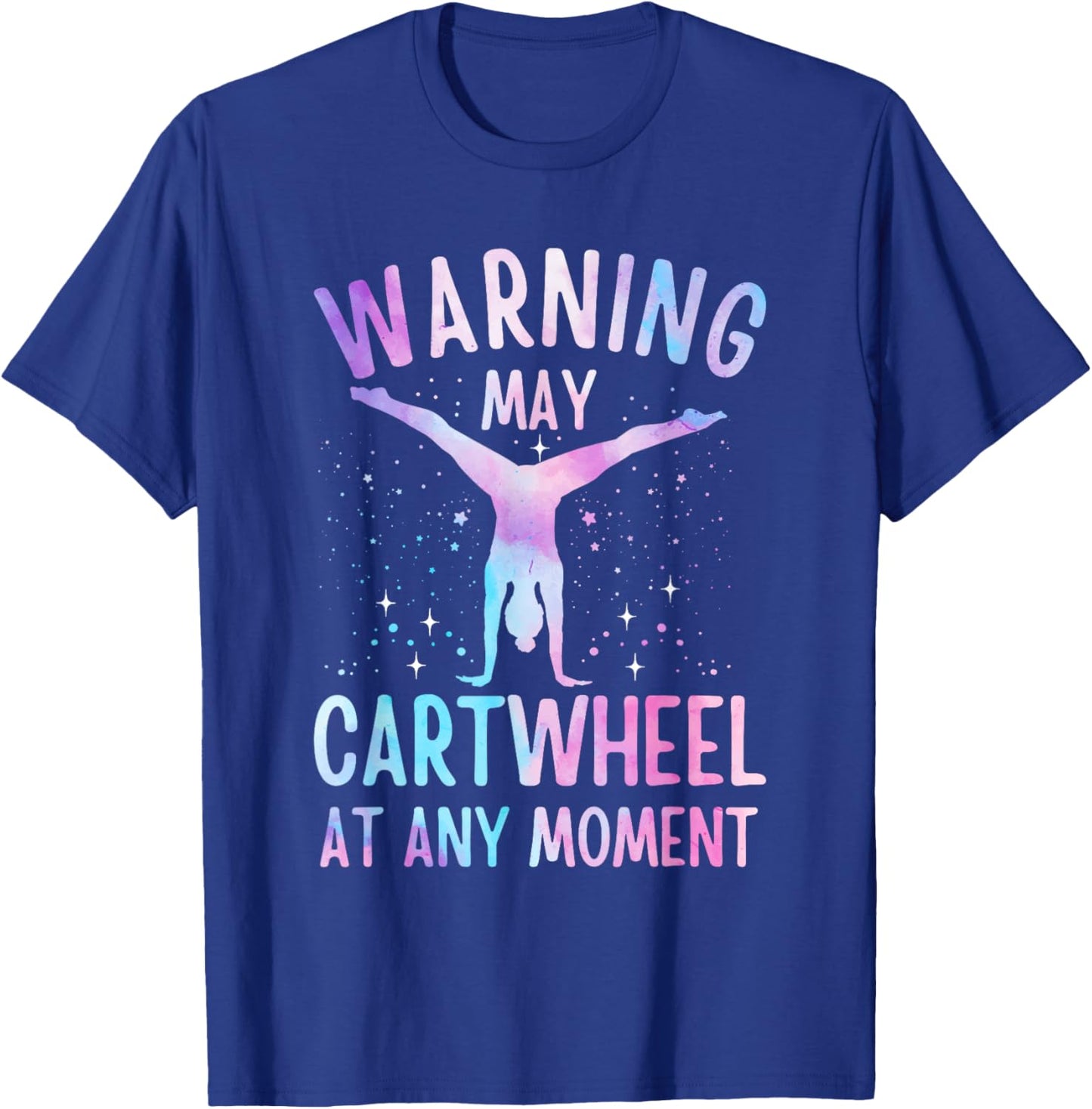 Gymnastics Art For Girls Women Tie Dye Cartwheel Gymnast T-Shirt - T-Shirt | Royal