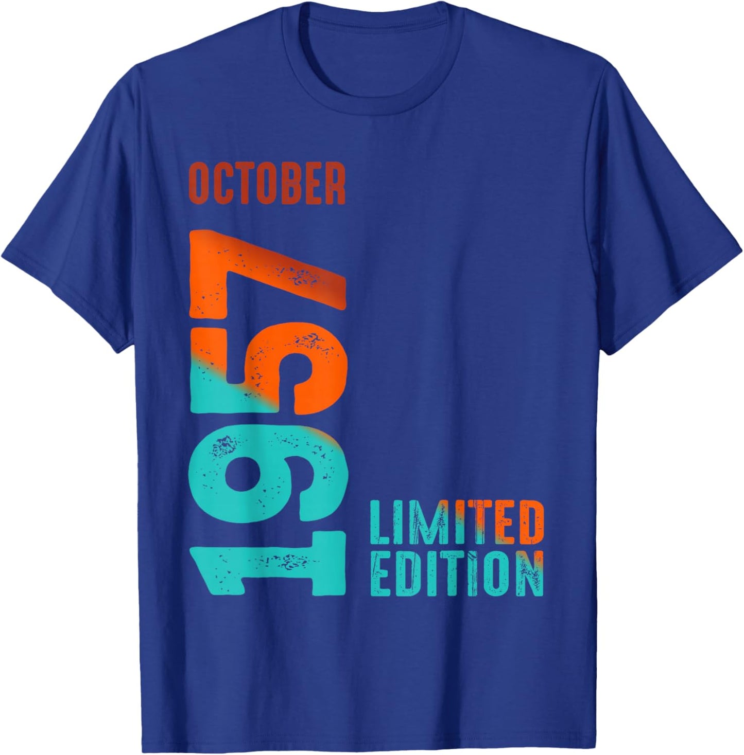 October 1957 Limited Edition Birthday T-Shirt - T-Shirt | Royal