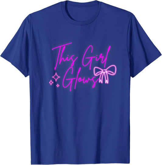 This Girl Glows For Kids Tie Dye Bright Colors 80's and 90's T-Shirt - T-Shirt | Royal