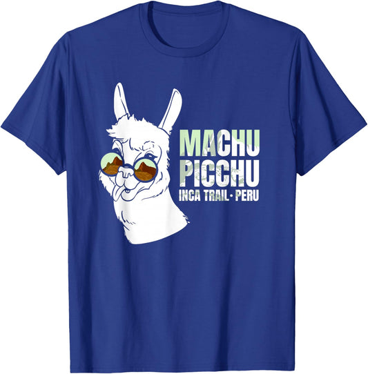 Machu Picchu Inca Trail Peru Llama Cultural Heritage Ruins T-Shirt - T-Shirt | Royal