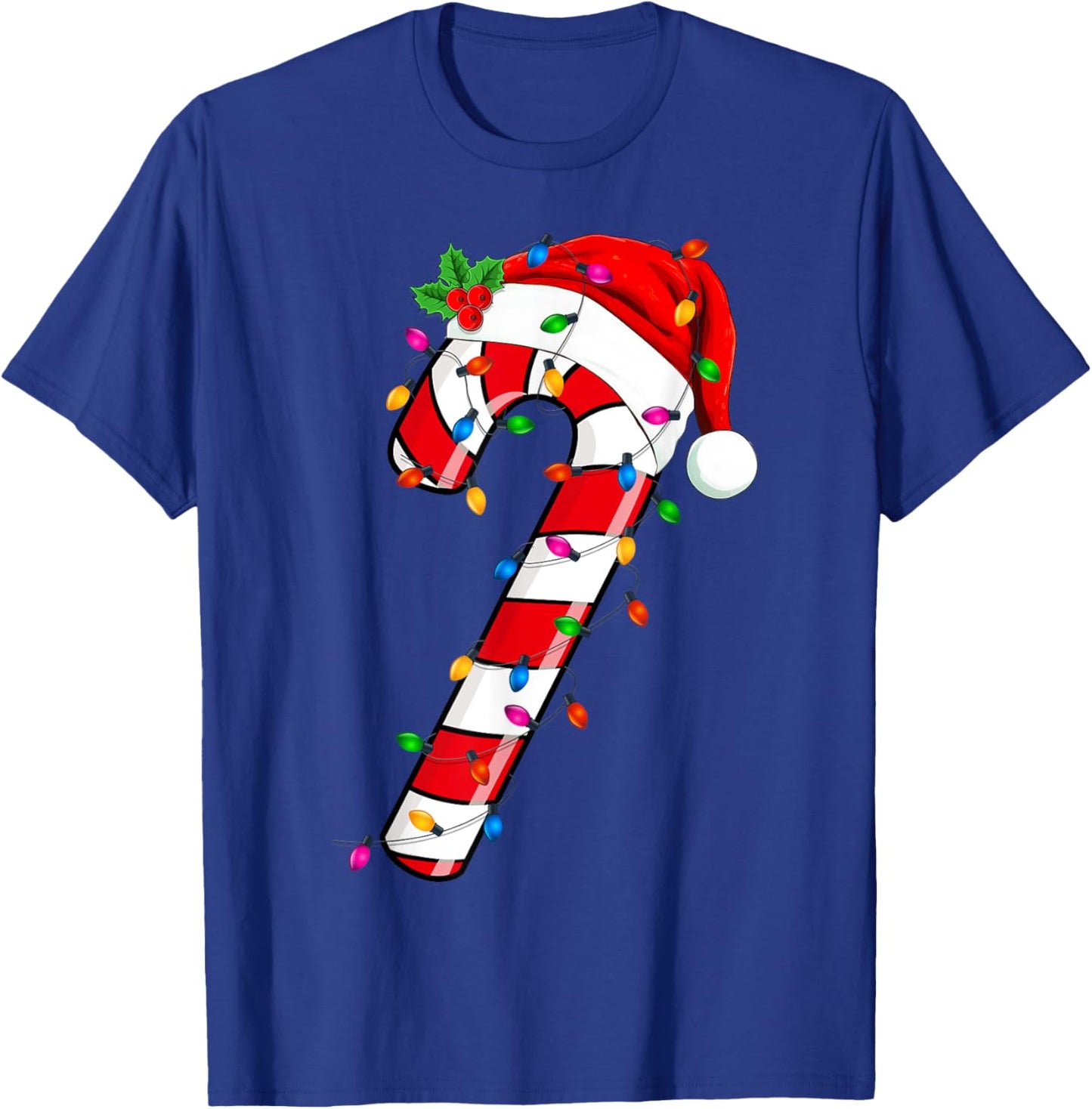 Christmas Candy Cane Santa Xmas Kids Toddler Youth Women Men T-Shirt - T-Shirt | Royal