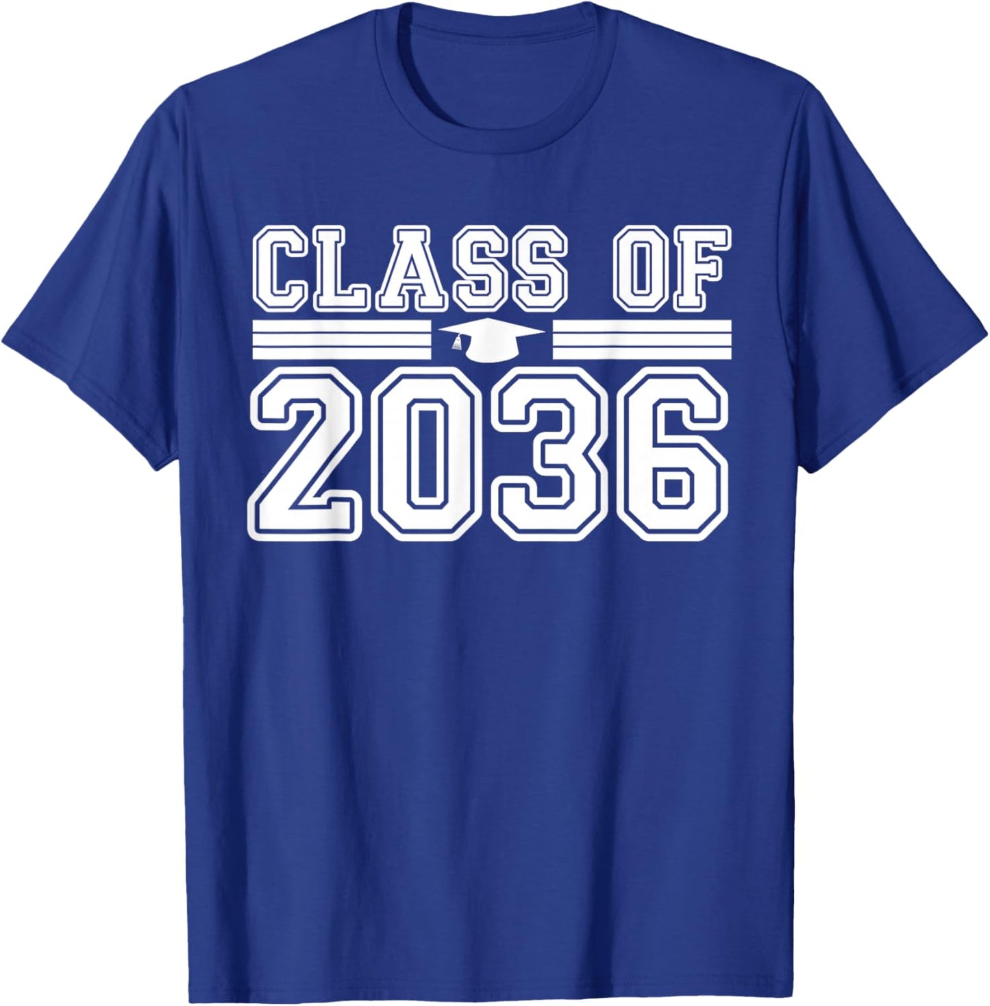 Class Of 2036 Grow with Me First Day of School Boys Girls T-Shirt - T-Shirt | Royal