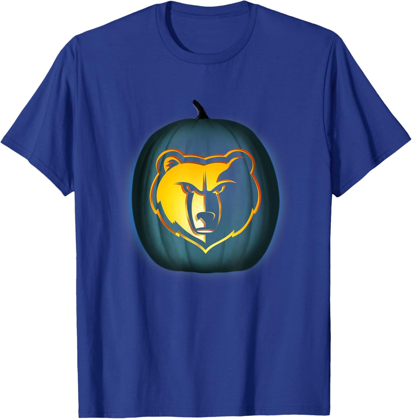 NBA Memphis Grizzlies Halloween Glow Pumpkin T-Shirt - T-Shirt | Royal