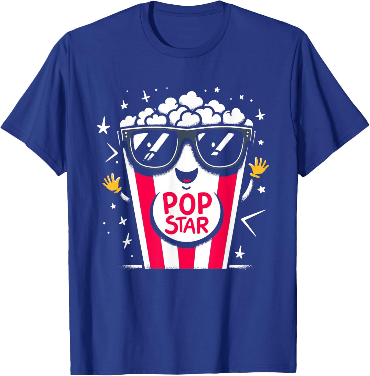 Popcorn Pop Star - Funny Graphic Popcorn Movie Lover T-Shirt - T-Shirt | Royal