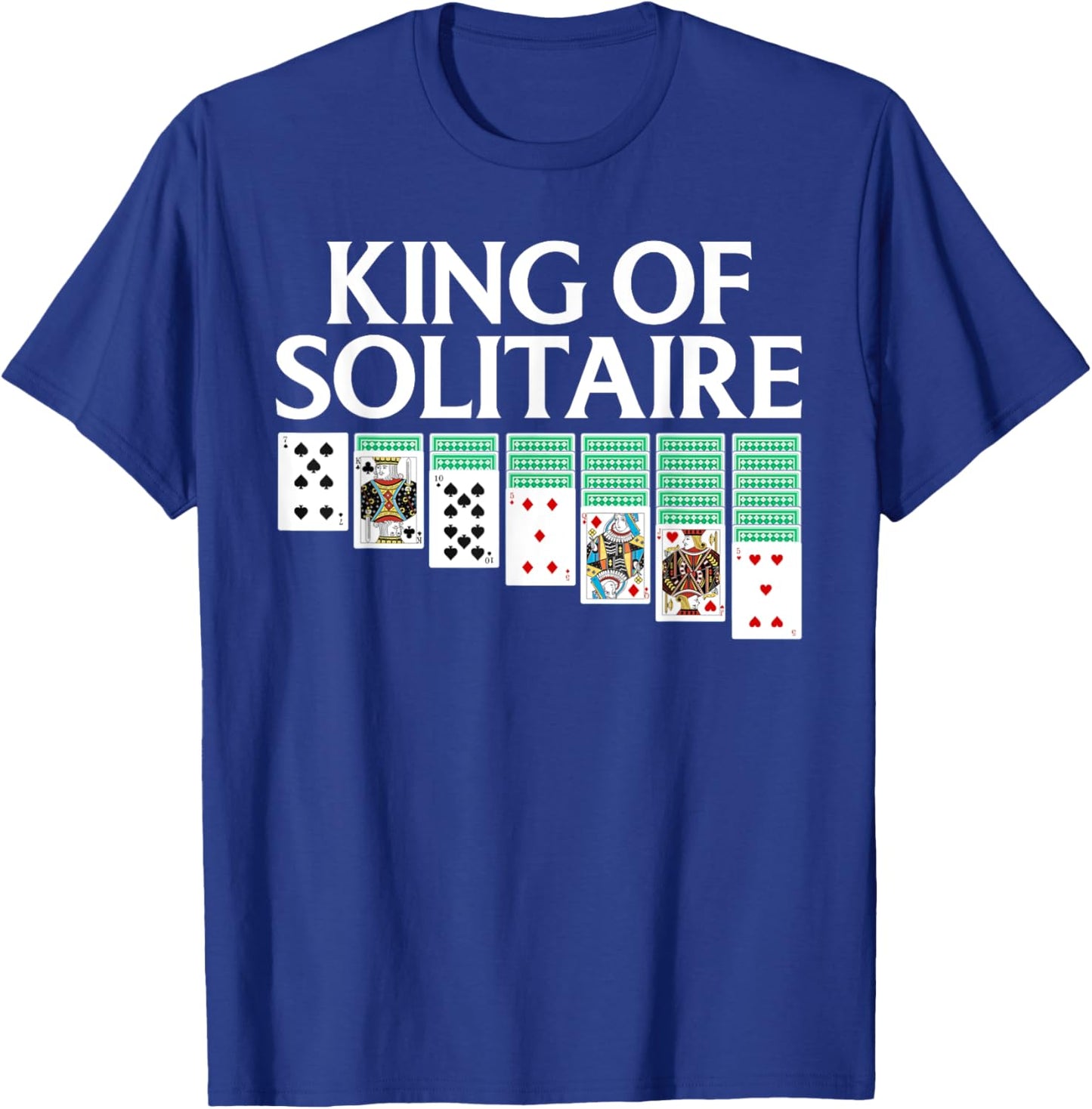 Funny King of Solitaire Art Grandpa Solitaire Player T-Shirt - T-Shirt | Royal