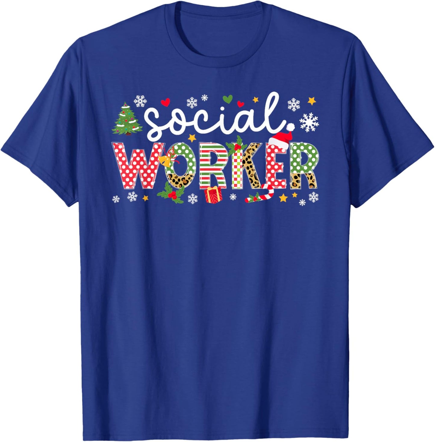 Social Worker Christmas Social Workers Xmas Party T-Shirt - T-Shirt | Royal
