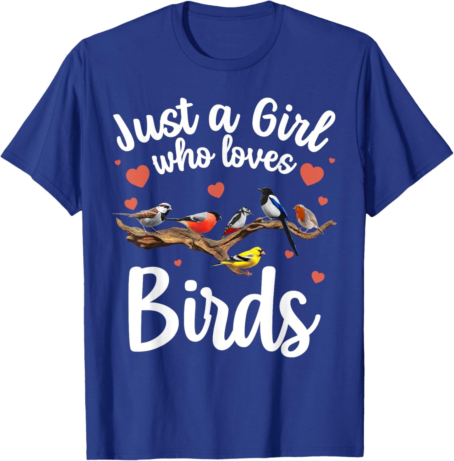 Cool Bird Watcher Art Girls Birding Nerd Birder T-Shirt - T-Shirt | Royal