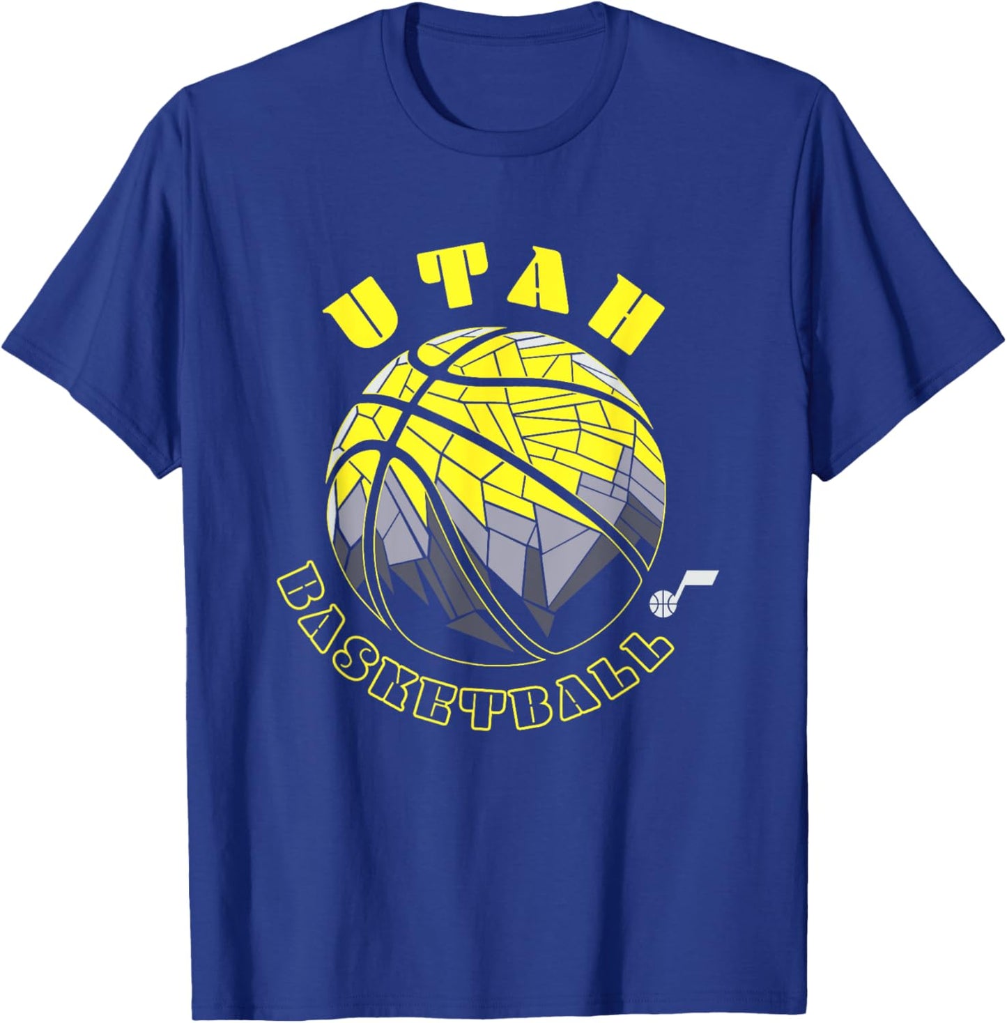 NBA Utah Jazz Neon Prism Basketball T-Shirt - T-Shirt | Royal