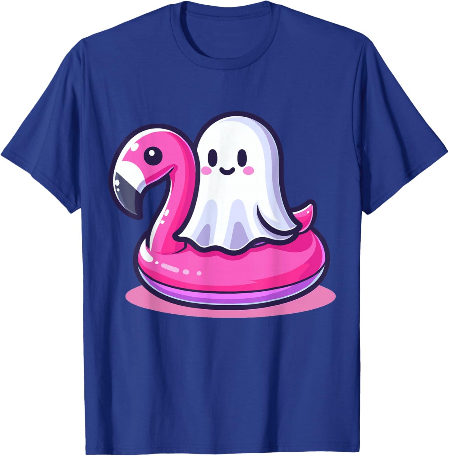 Ghost and Flamingo Halloween T-Shirt - T-Shirt | Royal