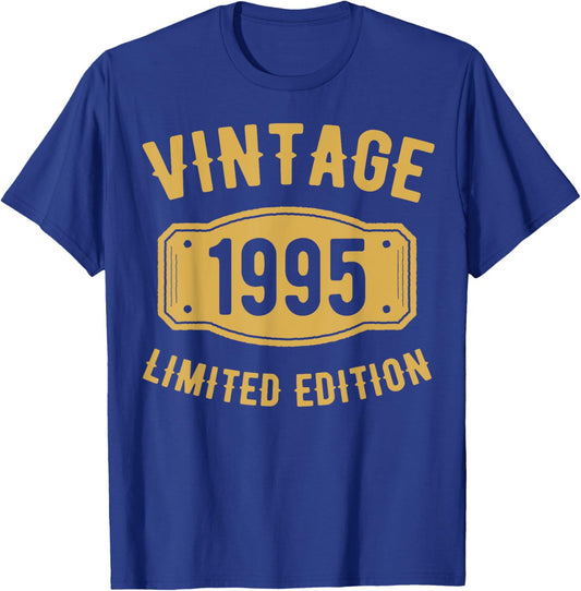Vintage 30 Birthday Decorations Men 30yr 1995 30th Birthday T-Shirt - T-Shirt | Royal