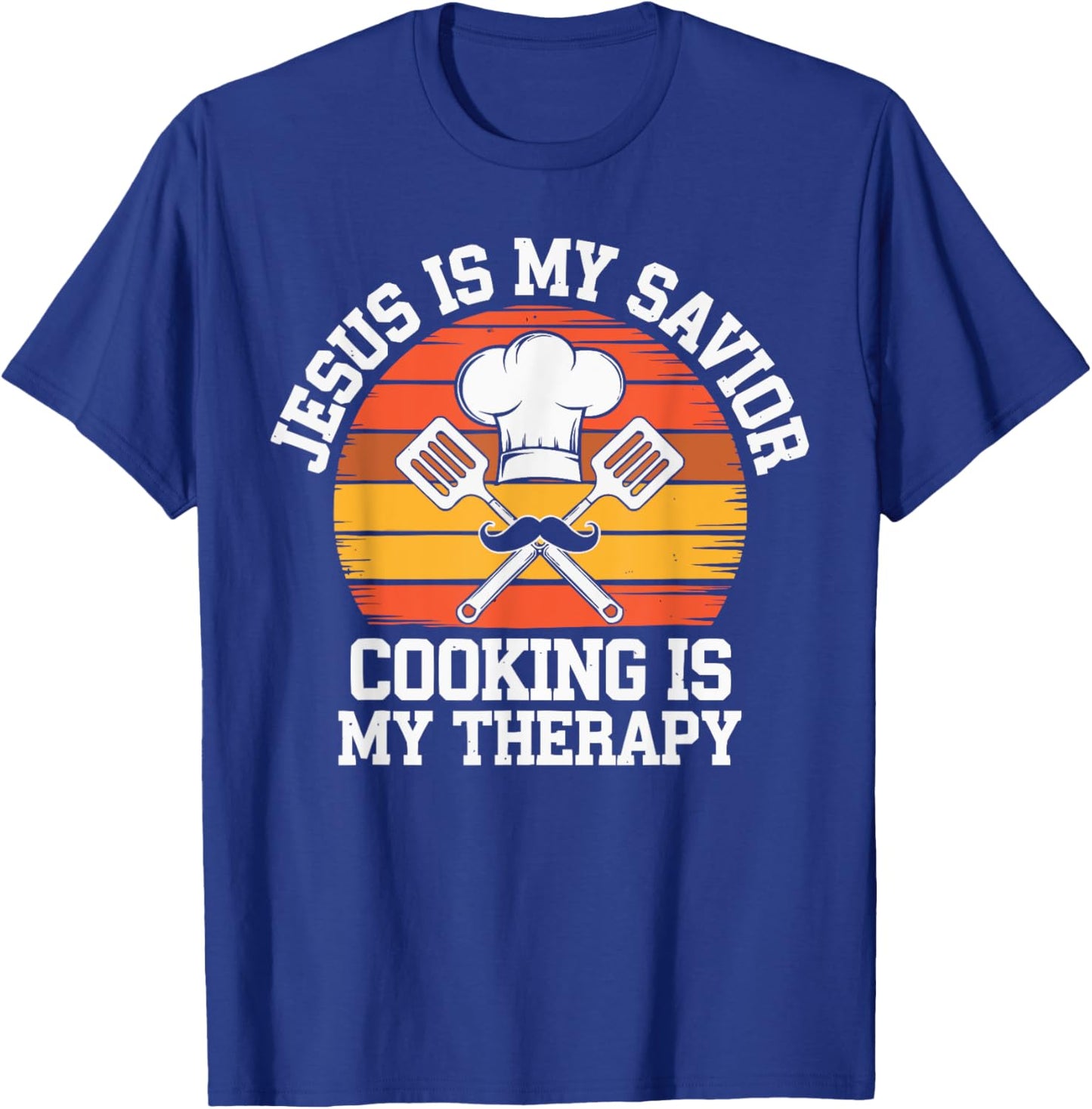 Cooking Jesus Christ Religion Christian Chef Christianity T-Shirt - T-Shirt | Royal
