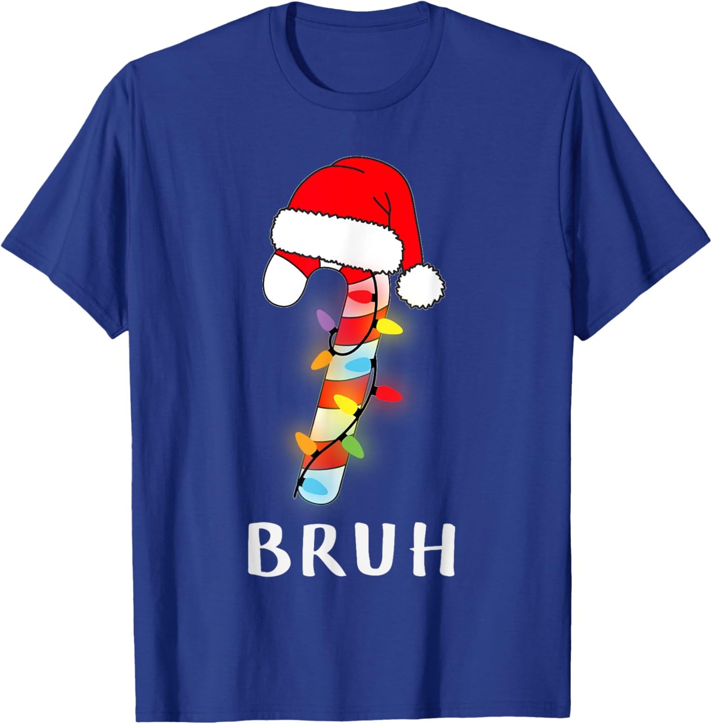 Christmas Candy Cane Crew Bruh, Boy Girl T-Shirt - T-Shirt | Royal