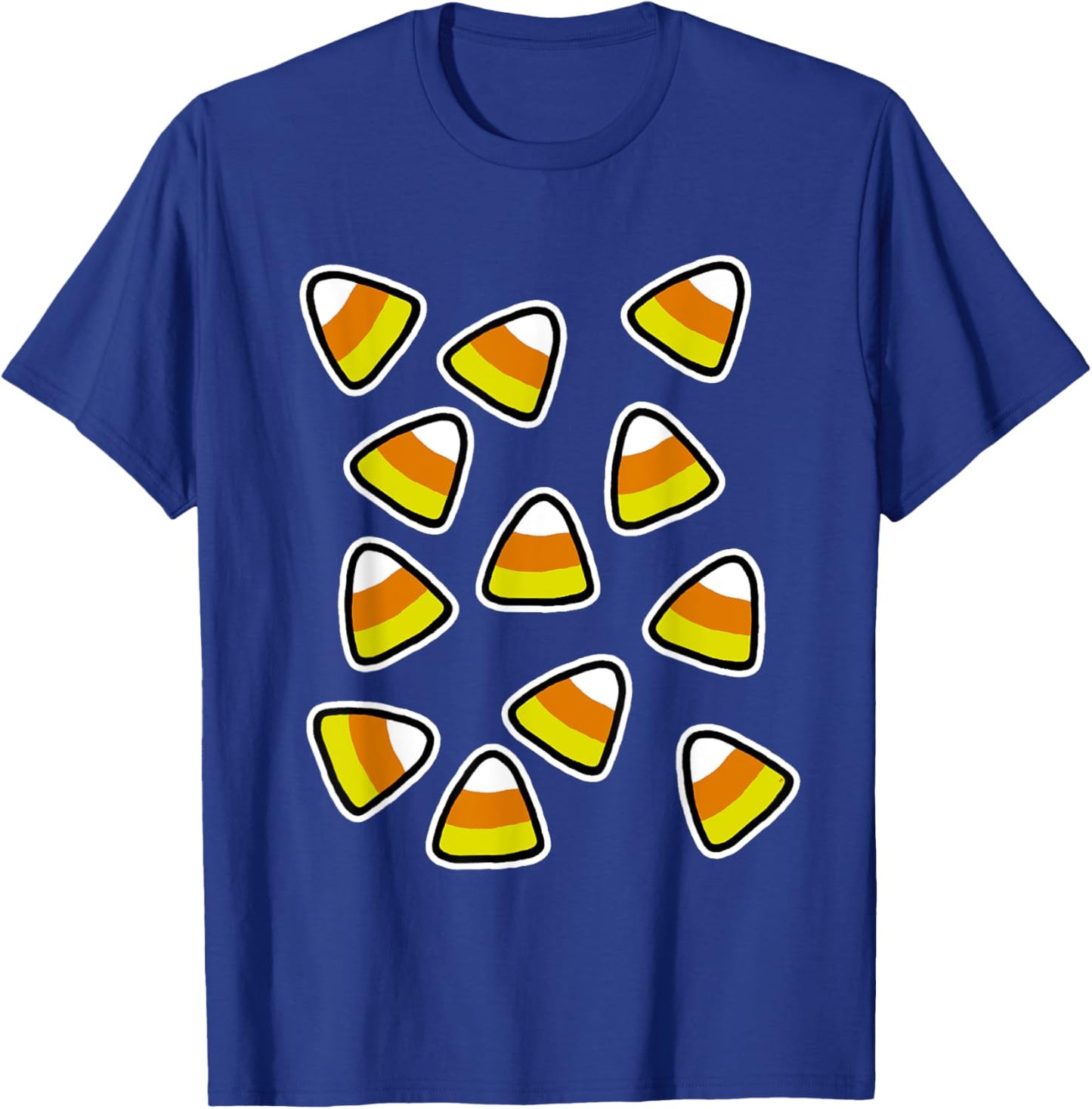 Candy Corn Costume Trick Or Treating Halloween Party Funny T-Shirt - T-Shirt | Royal