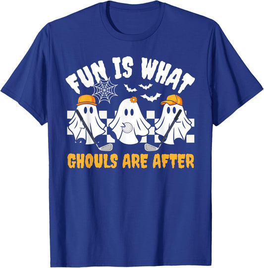 Ghost Golf Ball Player Funny Halloween Costume Women T-Shirt - T-Shirt | Royal