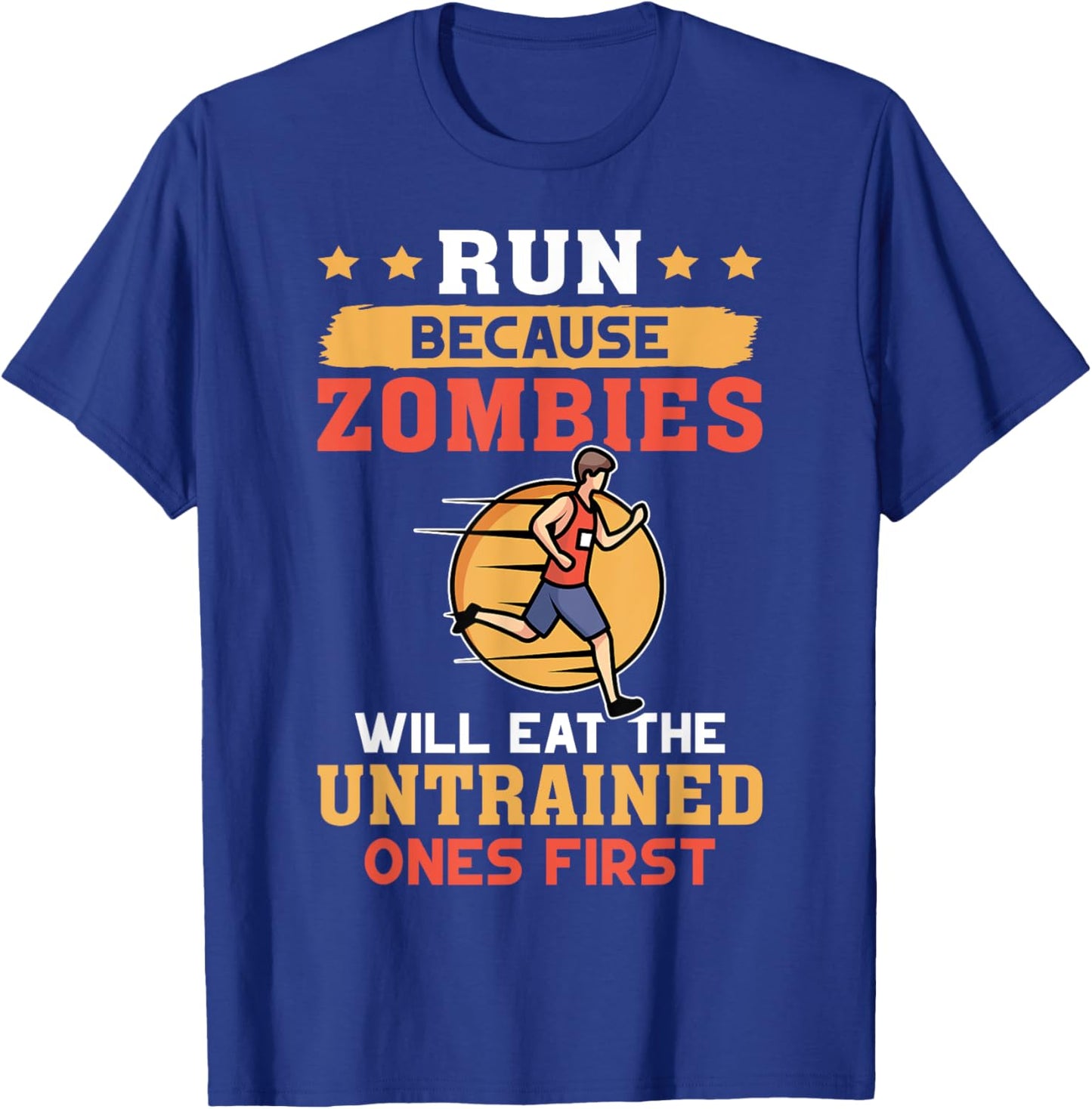 Running Zombie Marathon Runner T-Shirt - T-Shirt | Royal