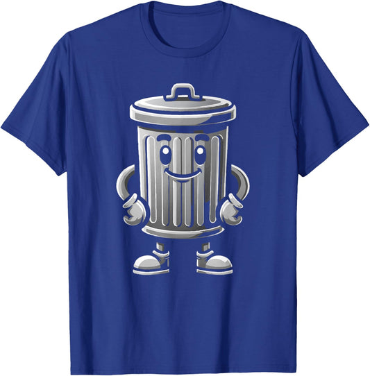Garbage Trash Can Cartoon Character Design T-Shirt - T-Shirt | Royal