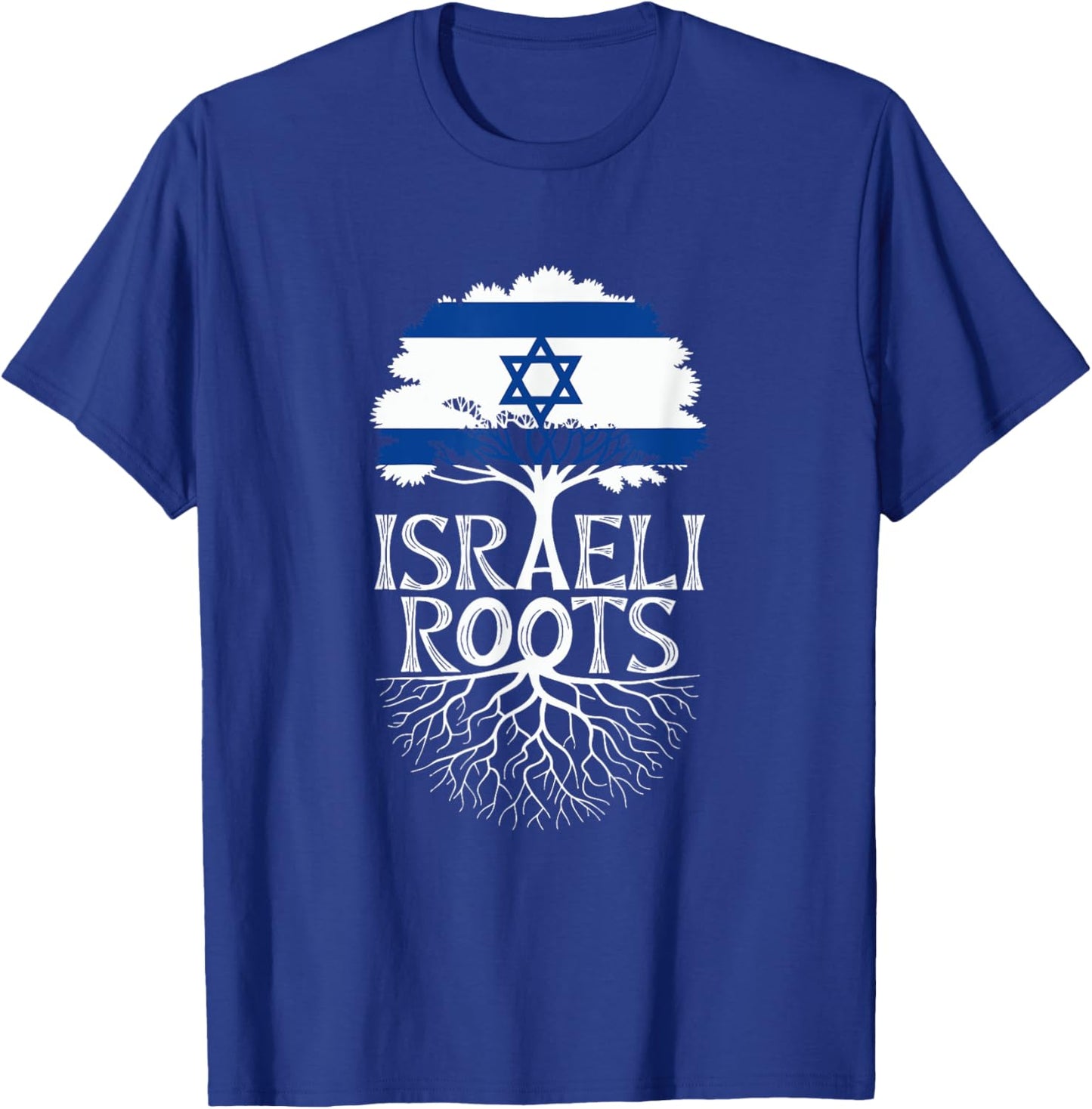 Israeli Roots - Israel Flag Colors Family Tree Souvenir T-Shirt - T-Shirt | Royal